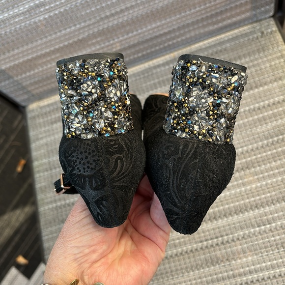 SOPHIA WEBSTER ladies black Renee Jacquard Maryjane crystal heels shoes-6-PROM - Picture 12 of 12